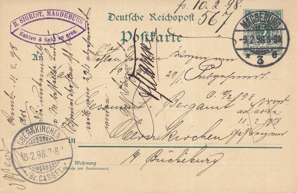 Werbe-Postkarte von 1898 / Rarität s. Scan / 3435 -